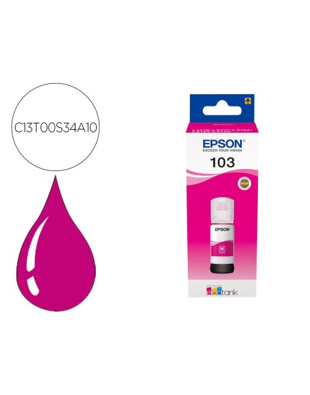Tinta epson ecotank 103 l3110/3150/3151/5190 magenta botella de 65 ml