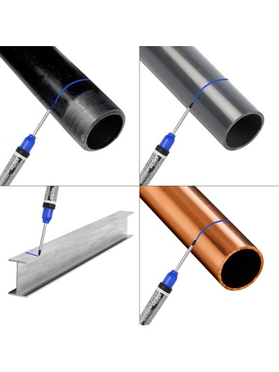 Rotulador Marcador Punta Larga Azul, Marcador Agujeros Profundos, Marcador Zonas Dificil Acceso, Trazador, Rotulador Obras,