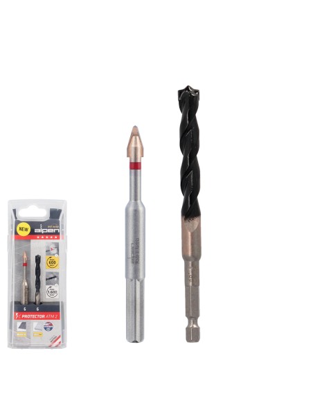 Broca Alpen Materiales Porcelanicos Muy Duros Ø 6 mm. Kit 2 brocas. Sin Refrigeración,
