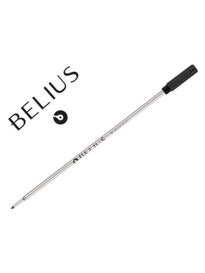 Recambio boligrafo belius con rosca negro caja 3 unidades