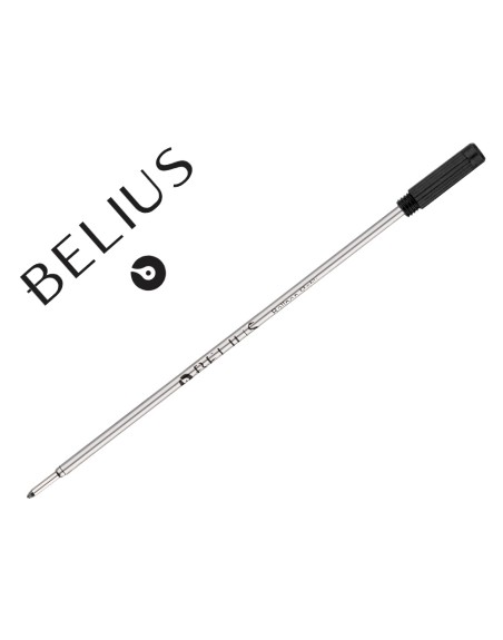 Recambio boligrafo belius con rosca negro caja 3 unidades