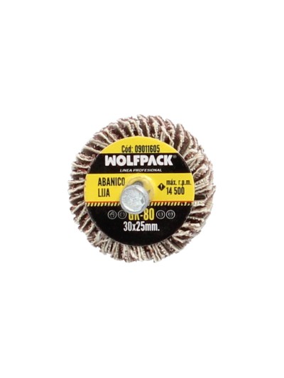 Abanico Lija Grano 80 Medida Ø 30 x 25 mm. Disco Abrasivo Laminas, Ruedas Mil Hojas, Ruedas Abrasivas,Lijado,Desbaste,Pulir
