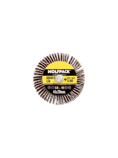 Abanico Lija Grano 40 Medida Ø 40 x 20 mm. Disco Abrasivo Laminas, Ruedas Mil Hojas, Ruedas Abrasivas,Lijado,Desbaste,Pulir