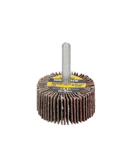 Abanico Lija Grano 80 Medida Ø 40 x 20 mm. Disco Abrasivo Laminas, Ruedas Mil Hojas, Ruedas Abrasivas,Lijado,Desbaste,Pulir