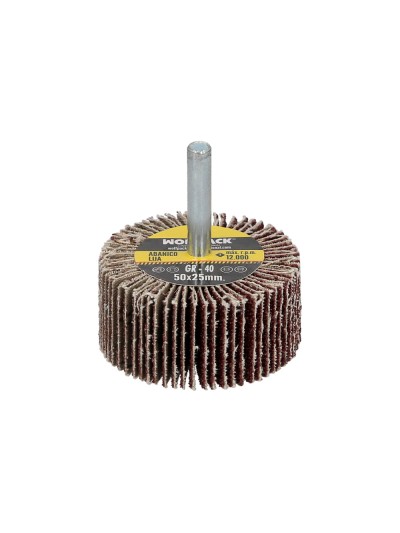 Abanico Lija Grano 40 Medida Ø 50 x 25 mm. Disco Abrasivo Laminas, Ruedas Mil Hojas, Ruedas Abrasivas,Lijado,Desbaste,Pulir