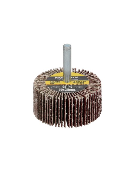 Abanico Lija Grano 40 Medida Ø 50 x 25 mm. Disco Abrasivo Laminas, Ruedas Mil Hojas, Ruedas Abrasivas,Lijado,Desbaste,Pulir
