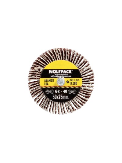 Abanico Lija Grano 40 Medida Ø 50 x 25 mm. Disco Abrasivo Laminas, Ruedas Mil Hojas, Ruedas Abrasivas,Lijado,Desbaste,Pulir