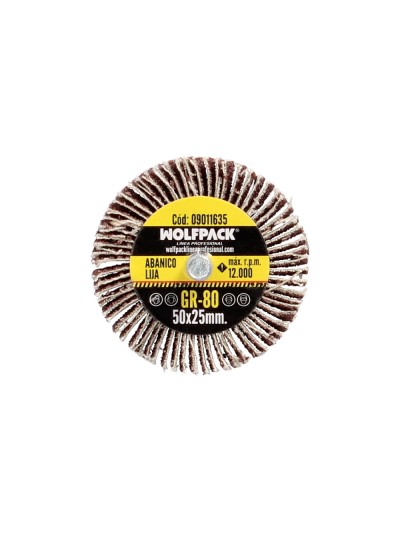 Abanico Lija Grano 80 Medida Ø 50 x 25 mm. Disco Abrasivo Laminas, Ruedas Mil Hojas, Ruedas Abrasivas,Lijado,Desbaste,Pulir