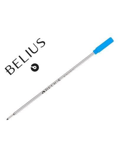 Recambio boligrafo belius con rosca azul caja 3 unidades