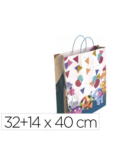Bolsa para regalo basika ta2304 l botella 32+14x40 cm