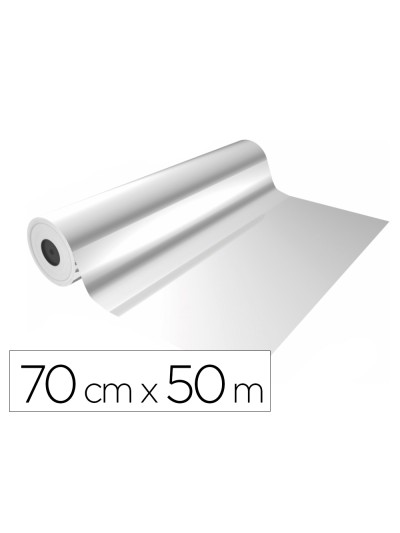 Papel de regalo basika polipropileno transparente bobina ancho 70 cm longitud 50 mt
