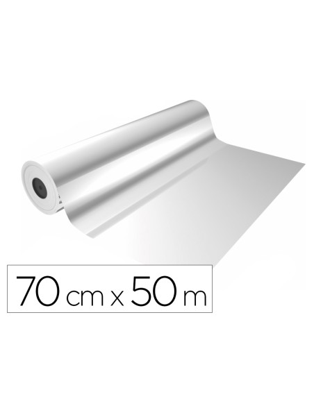 Papel de regalo basika polipropileno transparente bobina ancho 70 cm longitud 50 mt
