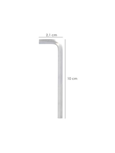 Llave Allen Larga Acero Cromo Vanadio Profesional 4,0 mm. Llave Hexagonal, Llave Allen Taller Mecanica, Llave Allen Bricolaje