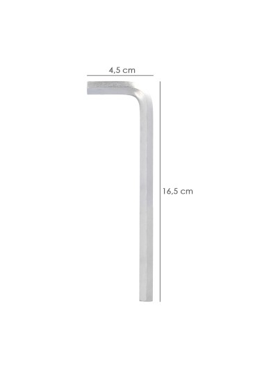 Llave Allen Larga Acero Cromo Vanadio Profesional 9,0 mm. Llave Hexagonal, Llave Allen Taller Mecanica, Llave Allen Bricolaje