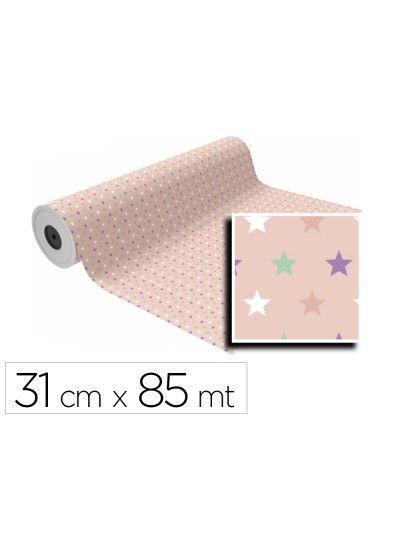 Papel de regalo basika in2104-d bobina ancho 31 cm longitud 85 m peso 2 kg gramaje 60 gr