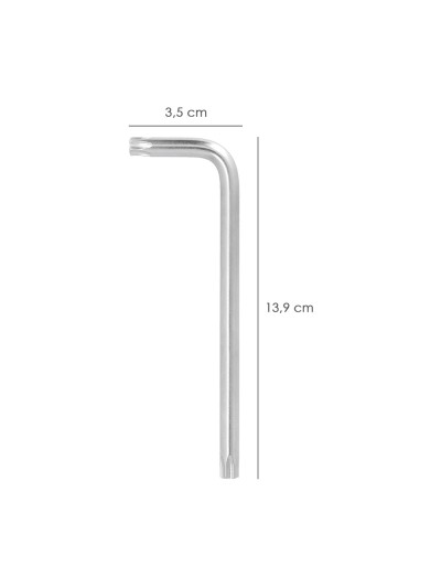 Llave Torx Inviolable Larga Acero Cromo Vanadio Profesional T45 mm. Llave Estrella, Llave Allen Estrella