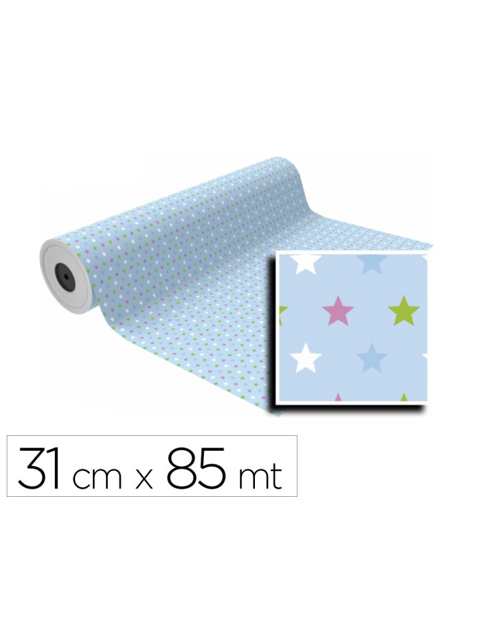 Papel de regalo basika in2104-a bobina ancho 31 cm longitud 85 m peso 2 kg gramaje 60 gr Papel de regalo basika in2104-a bobina ancho 31 cm longitud 85 m peso 2 kg gramaje 60 gr