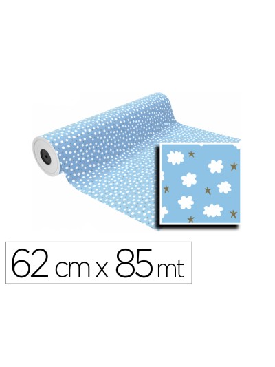 Papel de regalo basika in1903-a bobina ancho 62 cm longitud 85 m peso 4 kg gramaje 60 gr