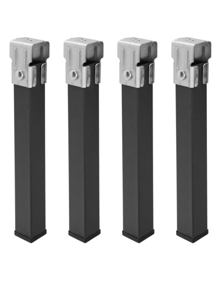 Juego Patas Somier Cuadradas (4 Unidades) Tubo 30x30 mm. Para Somier de 30x30 mm. Altura 25 cm.