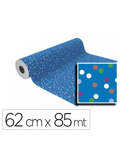 Papel de regalo basika ln2001-h bobina ancho 62 cm longitud 85 m peso 4 kg gramaje 60 gr