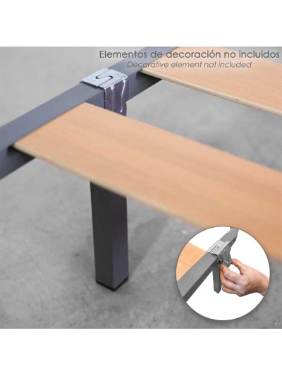 Juego Patas Somier Cuadradas (4 Unidades) Tubo 30x30 mm. Para Somier de 40x30 mm. Altura 25 cm.