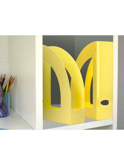Revistero plastico q-connect color amarillo pastel 320x250x80 mm
