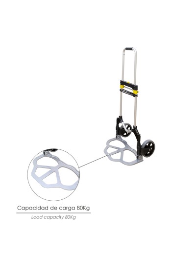 Carretilla Plegable Aluminio Portatil   80 kg.