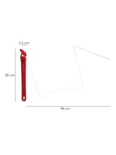 Llave Cinta Nylon Aluminio 30 cm.  Cinta De 98 cm. Llave De Filtro Aceite, Llave Para Tubos, Llave Aflojatodo, Llave De Correa.