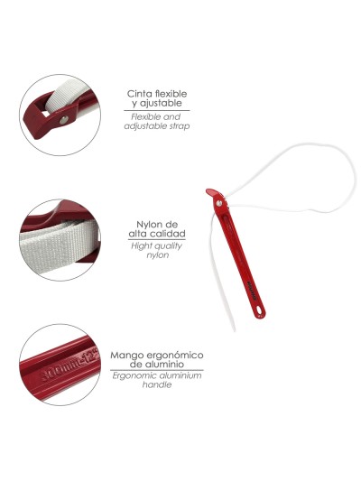 Llave Cinta Nylon Aluminio 30 cm.  Cinta De 98 cm. Llave De Filtro Aceite, Llave Para Tubos, Llave Aflojatodo, Llave De Correa.