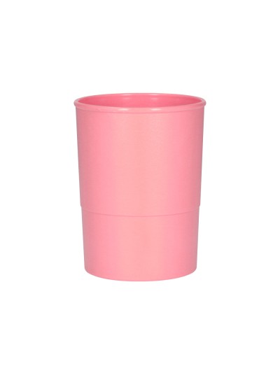Cubilete portalapices q-connect rosa pastel opaco plastico diametro 75 mm alto 100 mm