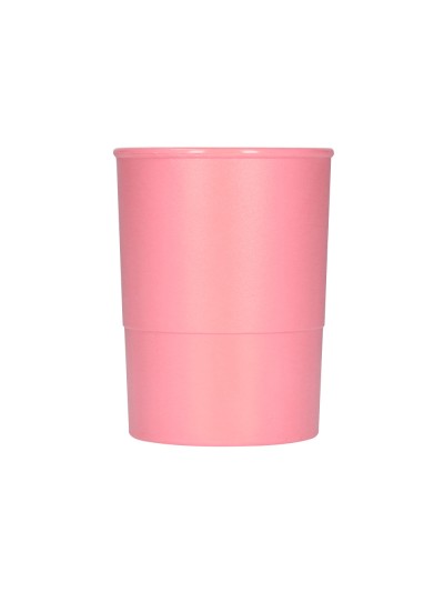 Cubilete portalapices q-connect rosa pastel opaco plastico diametro 75 mm alto 100 mm