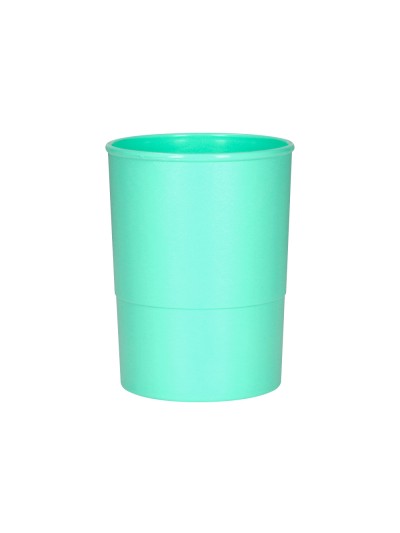 Cubilete portalapices q-connect verde menta pastel opaco plastico diametro 75 mm alto 100 mm
