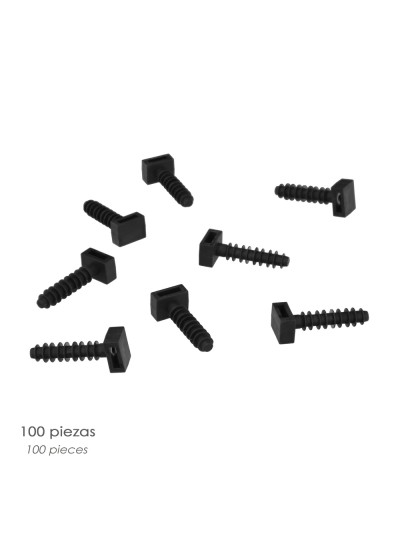 Taco Fijación Brida Nylon Negro 8 mm. (Bolsa 100 Unidades)