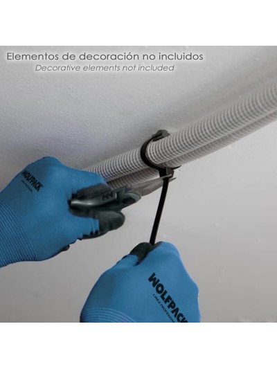 Taco Fijación Brida Nylon Negro 8 mm. (Bolsa 100 Unidades)