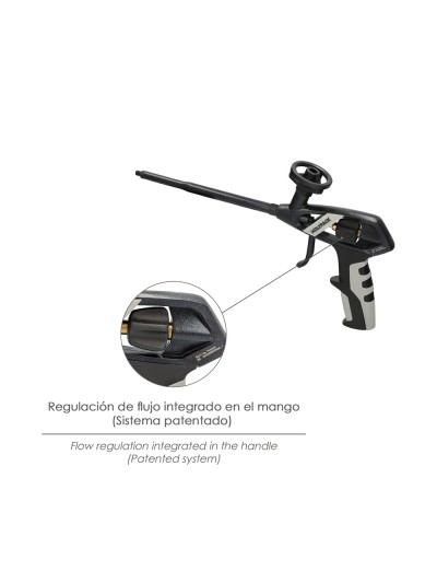 Pistola Para Espuma Poliuretano Recubriemiento Integro PTFE  (Interior y Exterior) Pistola Calafatear, Rellenar, Sellar