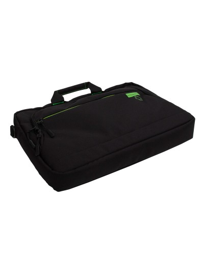 Maletin para portatil q-connect 15,6/' negro 1 asa 2 bolsillos exteriores polietileno reciclado