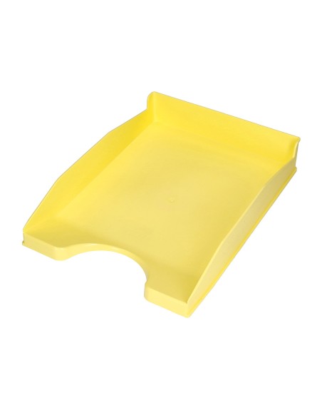 Bandeja sobremesa plastico q-connect amarillo pastel opaco 240x70x340 mm
