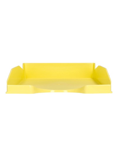 Bandeja sobremesa plastico q-connect amarillo pastel opaco 240x70x340 mm