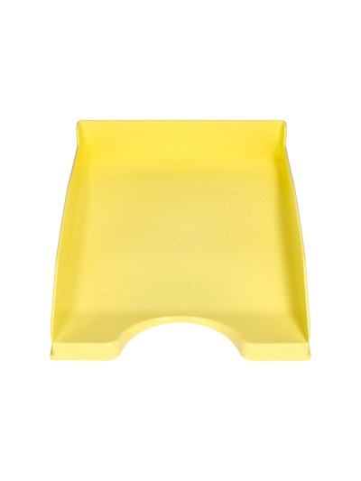 Bandeja sobremesa plastico q-connect amarillo pastel opaco 240x70x340 mm