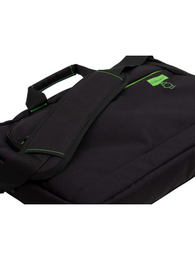Maletin para portatil q-connect 15,6/' negro 1 asa 2 bolsillos exteriores polietileno reciclado