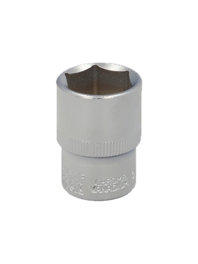 Llave Vaso 1/2" Hexagonal 20 mm. Perfil de 6 caras. Acero Cromo Vanadio, Aristas Redondas