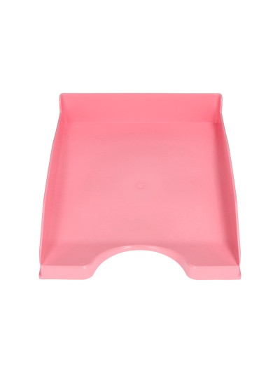 Bandeja sobremesa plastico q-connect rosa pastel opaco 240x70x340 mm