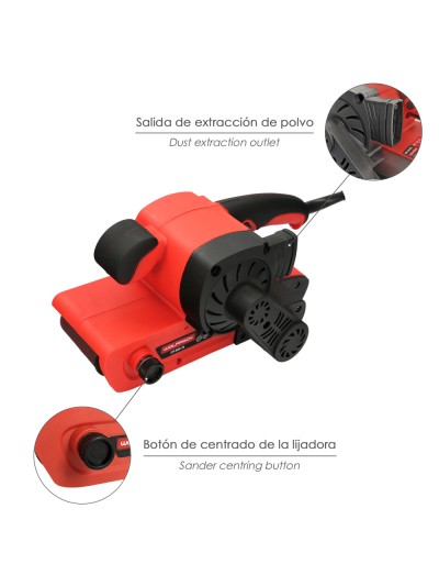 Lijadora De Banda 800 Watt. Con Aspiración Integrada
