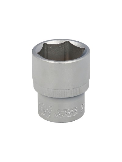 Llave Vaso 1/2" Hexagonal 23 mm. Perfil de 6 caras. Acero Cromo Vanadio, Aristas Redondas