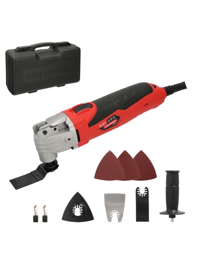Herramienta Multifuncion Oscilante 300 Watt. Con Accesorios 23.000 R.P.M. Variador Velocidad, Cambio Rapido Hoja, Cortar, Lijar
