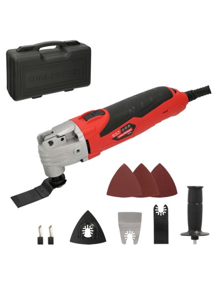 Herramienta Multifuncion Oscilante 300 Watt. Con Accesorios 23.000 R.P.M. Variador Velocidad, Cambio Rapido Hoja, Cortar, Lijar