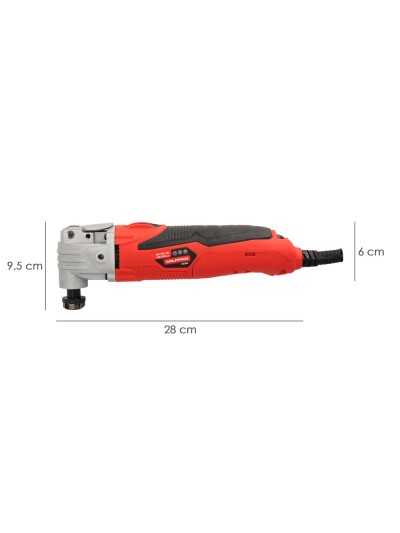 Herramienta Multifuncion Oscilante 300 Watt. Con Accesorios 23.000 R.P.M. Variador Velocidad, Cambio Rapido Hoja, Cortar, Lijar