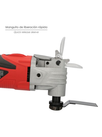 Herramienta Multifuncion Oscilante 300 Watt. Con Accesorios 23.000 R.P.M. Variador Velocidad, Cambio Rapido Hoja, Cortar, Lijar