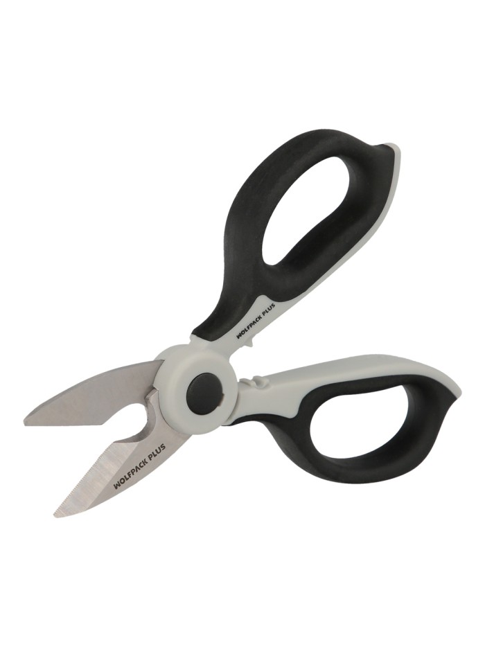 Tijeras Electricista 155 mm. Mango TPR Plus No tension. Hojas Acero Inoxidable, Ergonomicas, Tijeras Cortar Cable, Pelacables