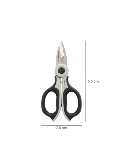 Tijeras Electricista 155 mm. Mango TPR Plus No tension. Hojas Acero Inoxidable, Ergonomicas, Tijeras Cortar Cable, Pelacables